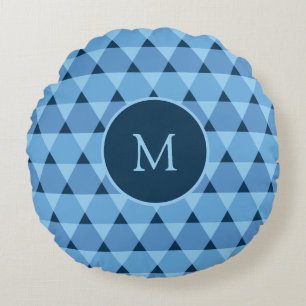 Triangles Pattern Round Cushion