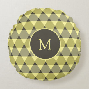 Triangles Pattern Round Cushion
