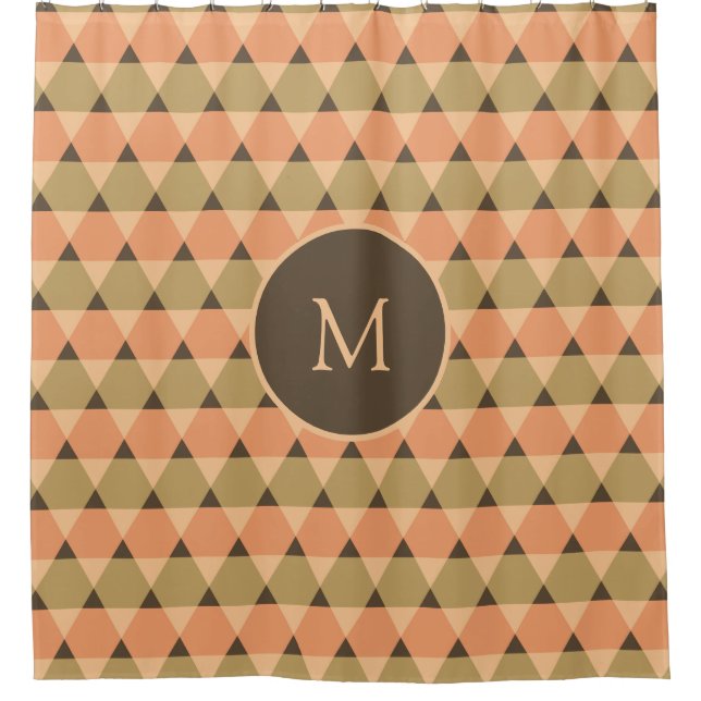 Triangles Pattern Shower Curtain (Front)