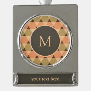 Triangles Pattern Silver Plated Banner Ornament