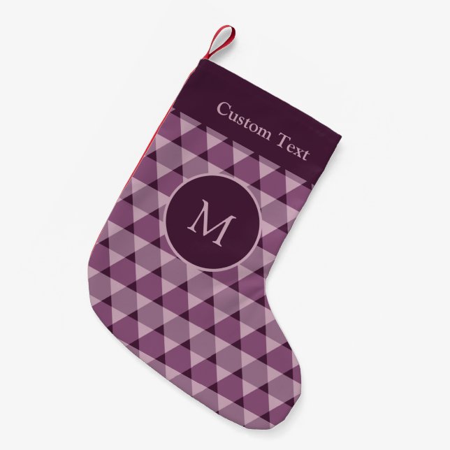 Triangles Pattern Small Christmas Stocking (Front (Hanging))
