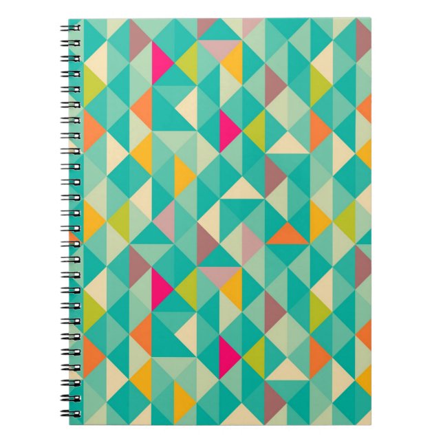 Triangles pattern spiral notebook (Front)