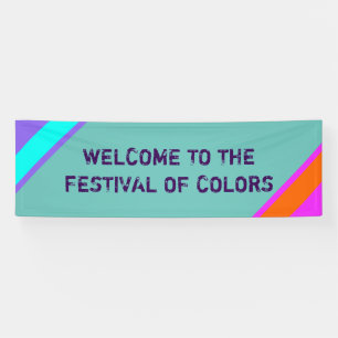 Triangles pink lila + your Colour & Words Banner