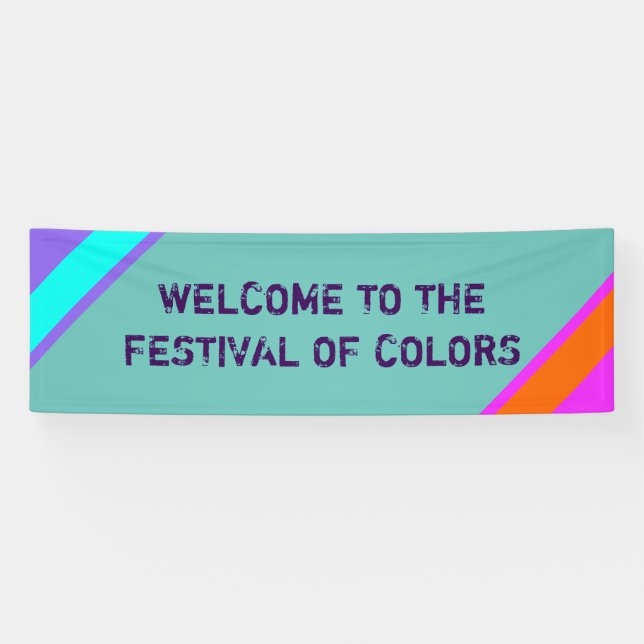 Triangles pink lila + your Colour & Words Banner (Horizontal)