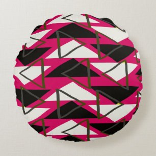 Triangles Round Cushion