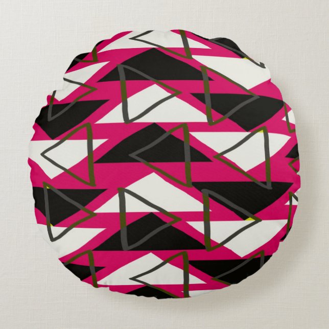 Triangles Round Cushion (Front)