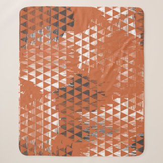 Triangles Seamless: Orange Background Sherpa Blanket