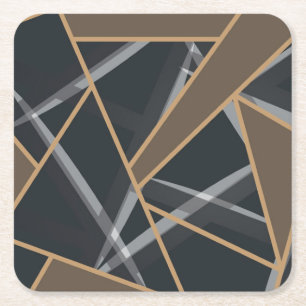 Triangles Square Paper Coaster