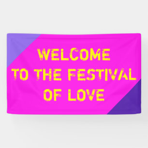 Triangles violet lilac + your Colour & Words Banner