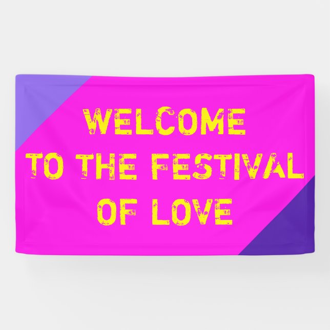 Triangles violet lilac + your Colour & Words Banner (Horizontal)