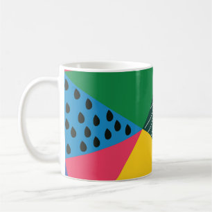 Triangular Abstract: Geometric Vintage Decor. Coffee Mug