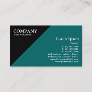Triangular Corner - Green (006666) Business Card