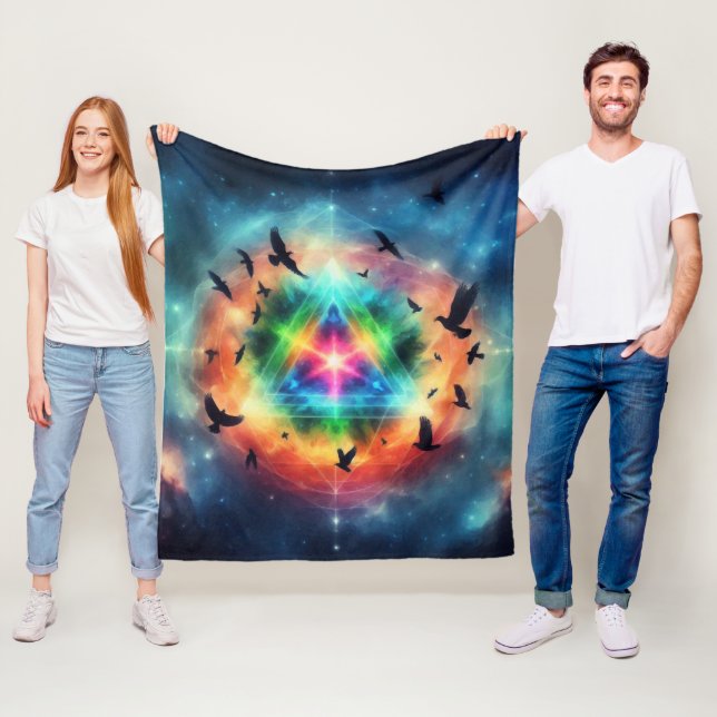 Triangular Cosmic Energy Fleece Blanket (In Situ)