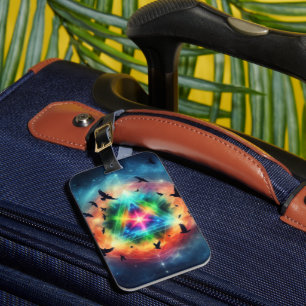 Triangular Cosmic Energy Luggage Tag