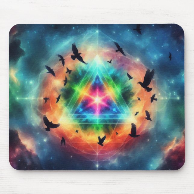 Triangular Cosmic Energy Mouse Pad (Front)