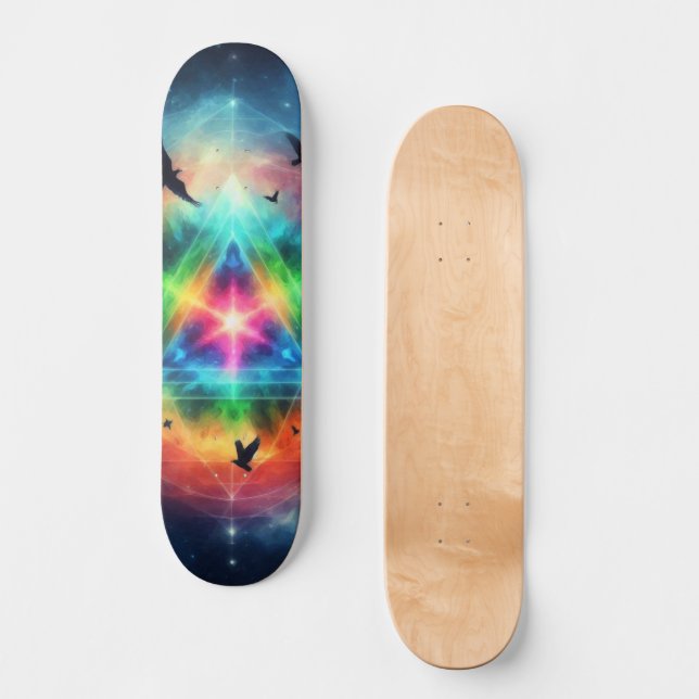 Triangular Cosmic Energy Skateboard (Front)