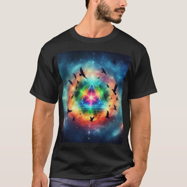 Triangular Cosmic Energy T-Shirt (Front)