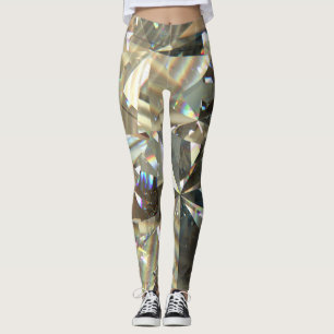 Triangular diamond shapes: layered texture. leggings