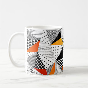 Triangular Fashion: Vintage Polygonal Elegance. Coffee Mug
