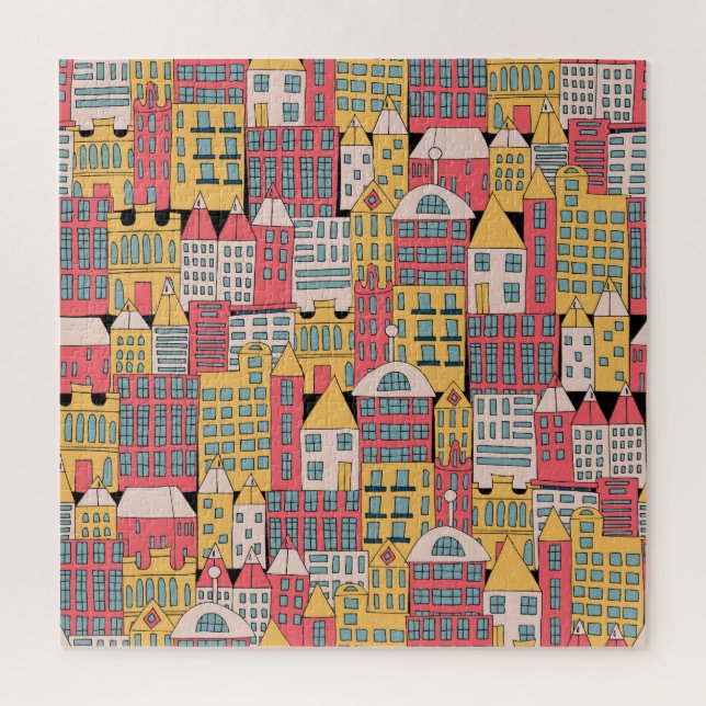 Triangular Geometric: Colourful Abstract Backgroun Jigsaw Puzzle (Vertical)