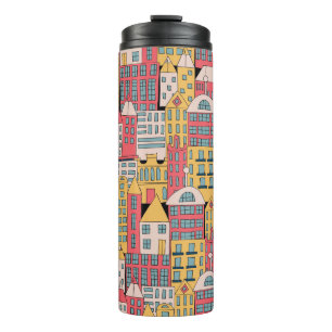 Triangular Geometric: Colourful Abstract Backgroun Thermal Tumbler