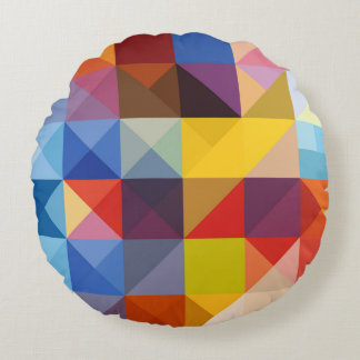 Triangular Mosaic Round Cushion