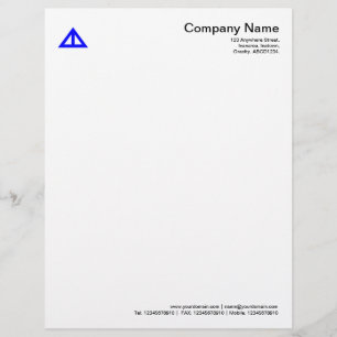Triangular Shape 02 - Blue Personalised Letterhead