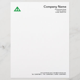 Triangular Shape 02 - Grass Green Personalized Letterhead