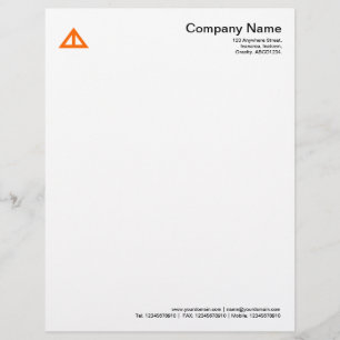 Triangular Shape 02 - Orange Letterhead Design