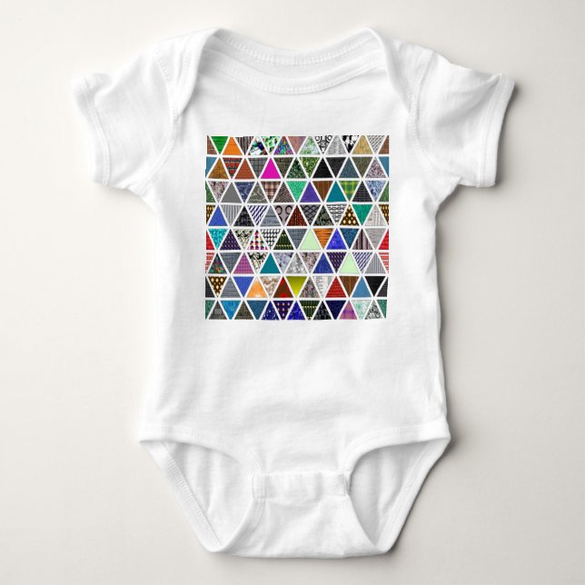Triangular Textures 02 Baby Bodysuit (Front)