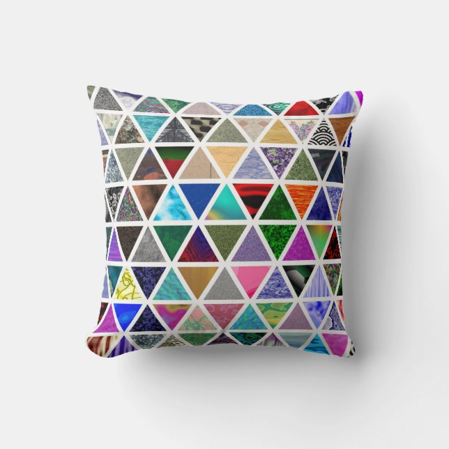 Triangular Textures Cushion (Front)