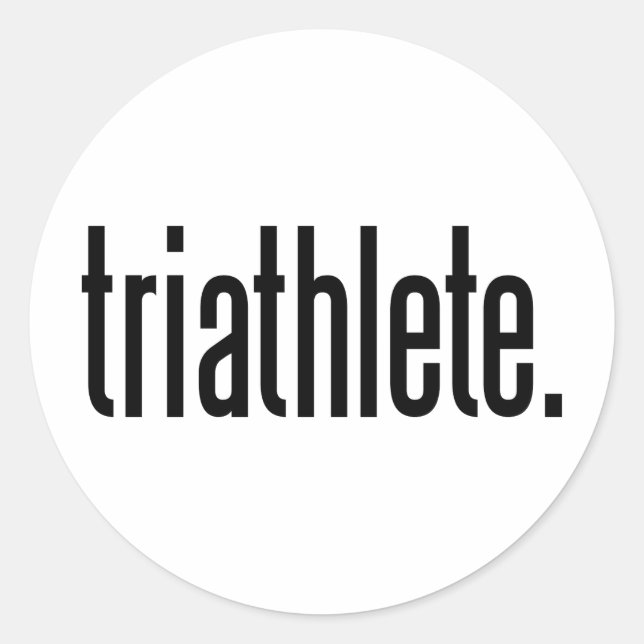 Triathlete. Classic Round Sticker (Front)