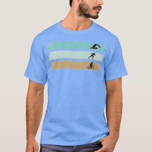 Triathlete Painting Art Biking Running Swimming T-Shirt