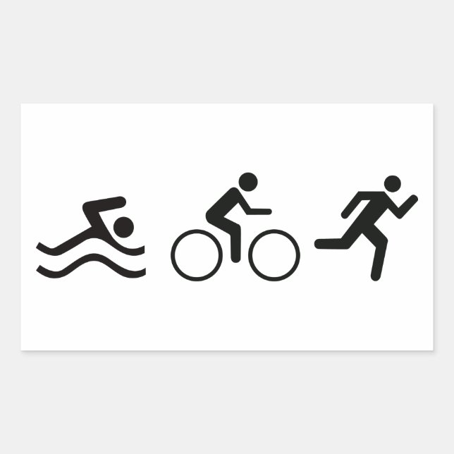 Triathlete Rectangular Sticker (Front)