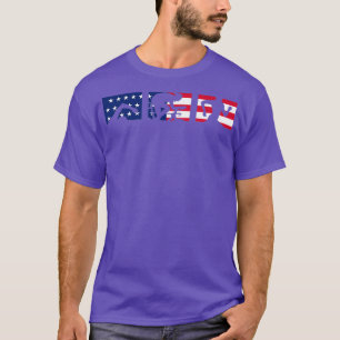 Triathlete Swim Bike Run Triathlon Patriotic T-Shirt
