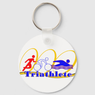 Triathlete SWIM RUN BIKE Key Ring