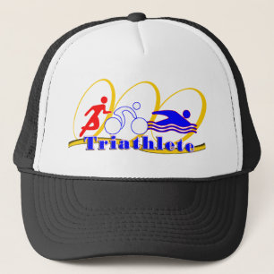 Triathlete SWIM RUN BIKE Trucker Hat