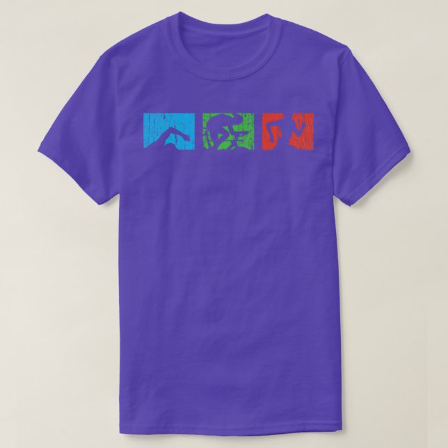 Triathlete Swimmer Cyclist Runner T-Shirt (Design Front)