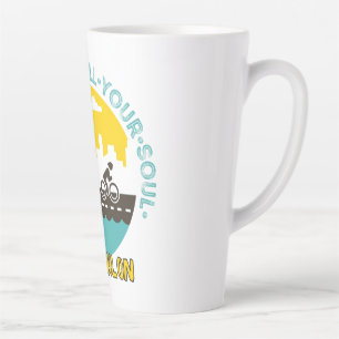 Triathlon. Adventure fill your soul Latte Mug