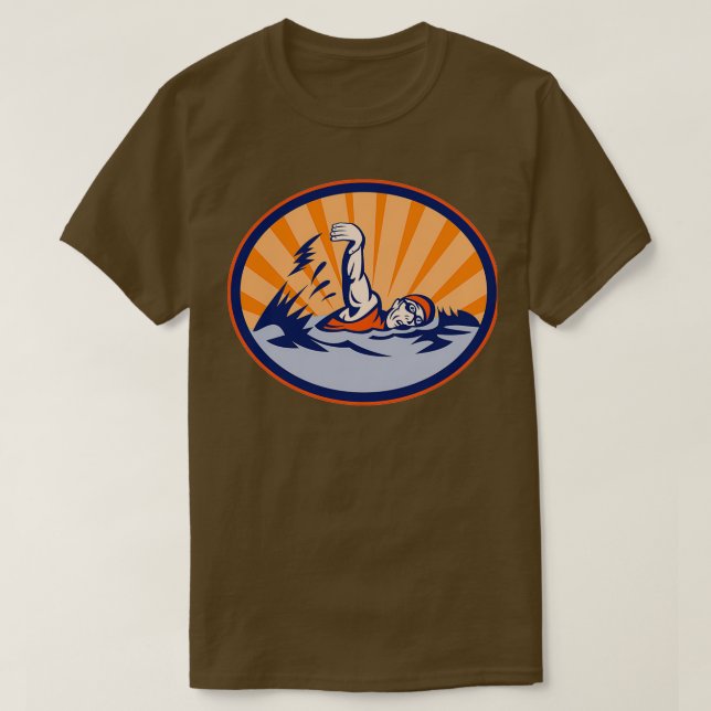 Triathlon Athlete Swimming 14 T-Shirt (Design Front)