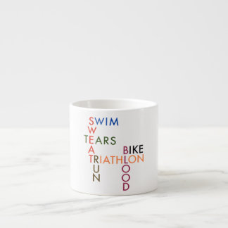 Triathlon blood sweat and tears espresso cup