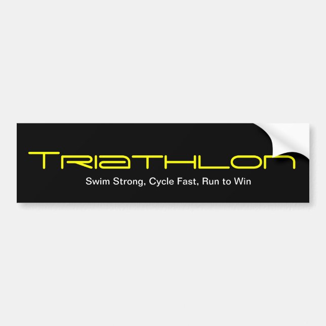 Triathlon Bumper Sticker (Front)