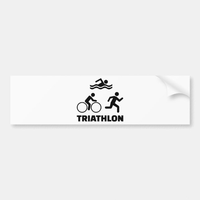 Triathlon Bumper Sticker (Front)