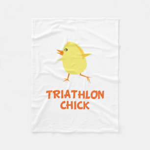 Triathlon Chick Fleece Blanket