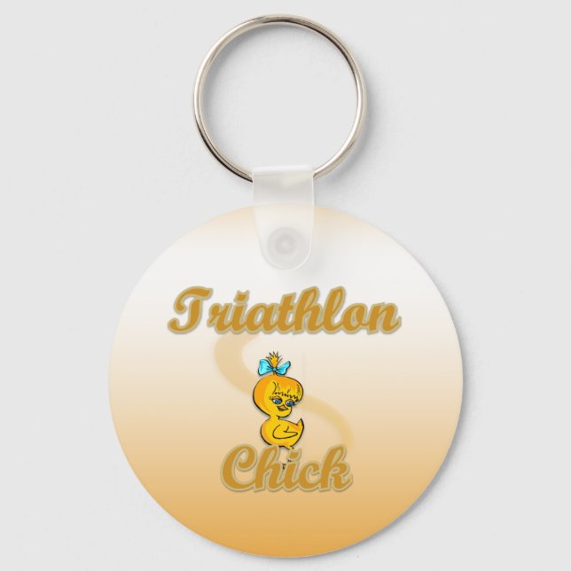 Triathlon Chick Key Ring (Front)