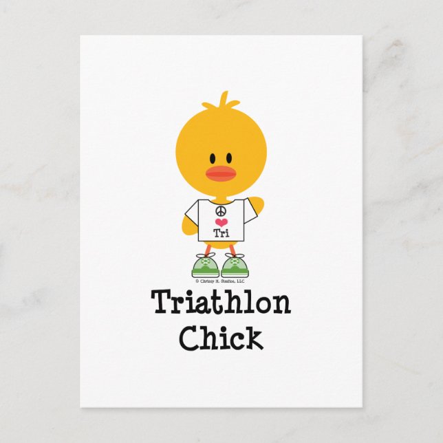 Triathlon Chick Postcard (Front)