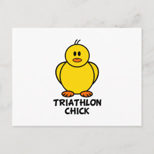 Triathlon Chick Postcard
