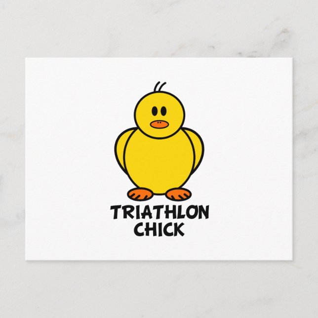 Triathlon Chick Postcard (Front)