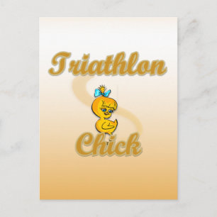 Triathlon Chick Postcard