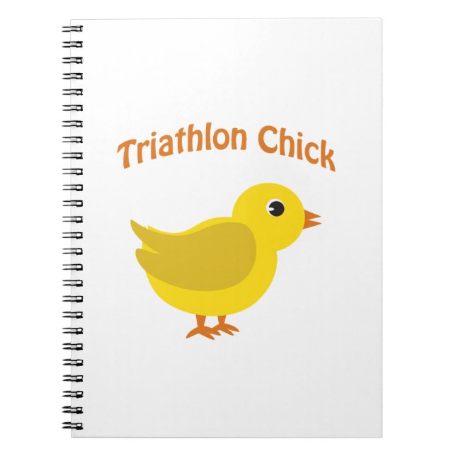 Triathlon Chick Spiral Notebook (Front)